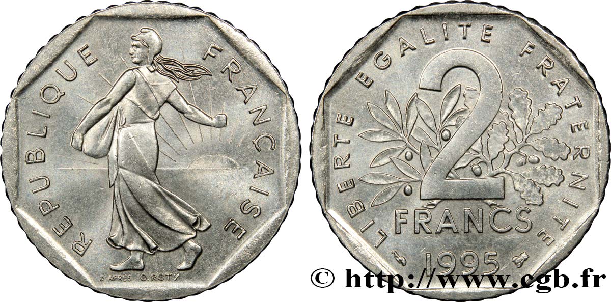 2 francs Semeuse, nickel 1995 Pessac F.272/23 SC63 