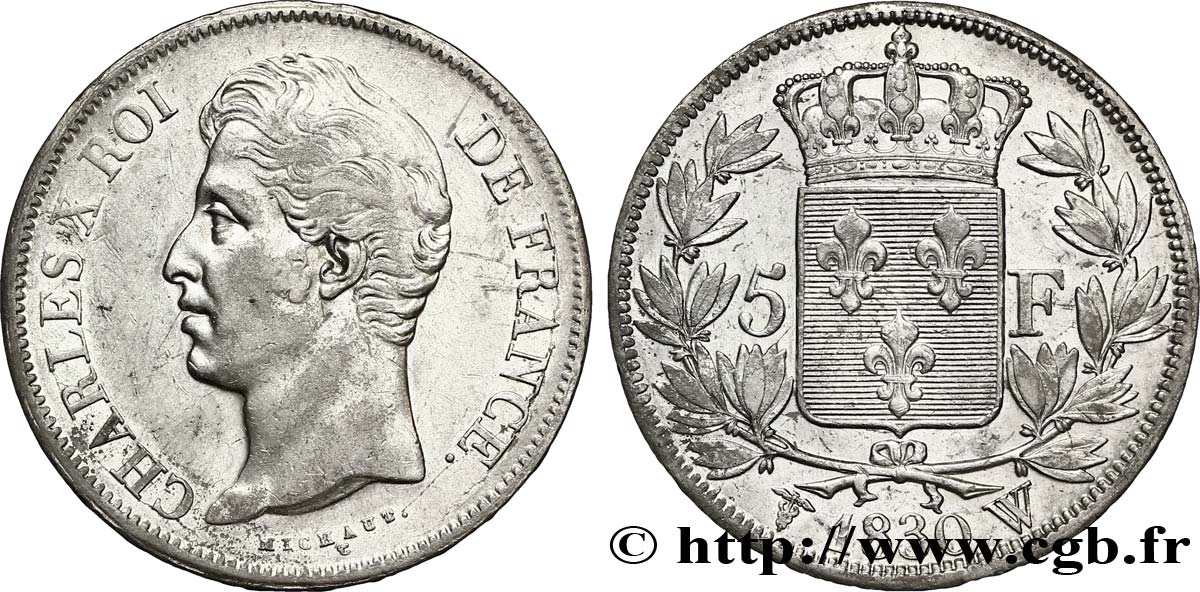 5 francs Charles X, 2e type 1830 Lille F.311/52 XF48 