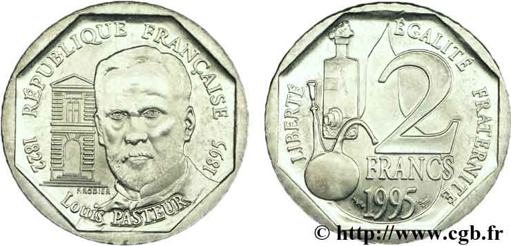 2 francs Louis Pasteur 1995  F.274/2 SPL63 
