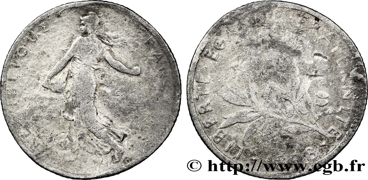 Faux de 1 franc Semeuse 1898 Paris F.217/1 var. TB20 