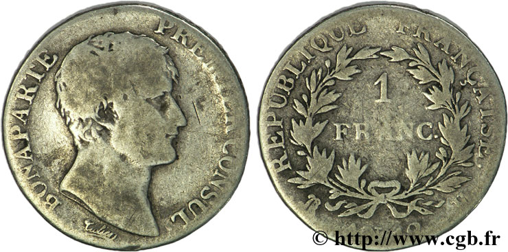 1 franc Bonaparte Premier Consul 1804 La Rochelle F.200/12 VG10 