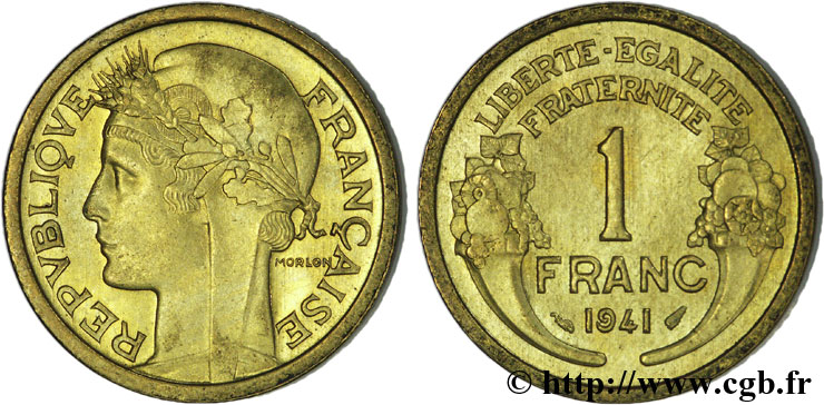 1 franc Morlon 1941 Paris F.219/12 VZ60 