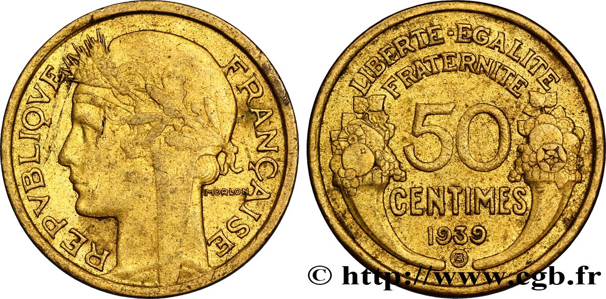 50 centimes Morlon 1939 Bruxelles F.192/16 TTB53 