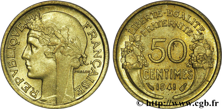 50 centimes Morlon 1941  F.192/18 SPL60 
