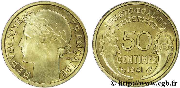 50 centimes Morlon 1941  F.192/18 SPL63 