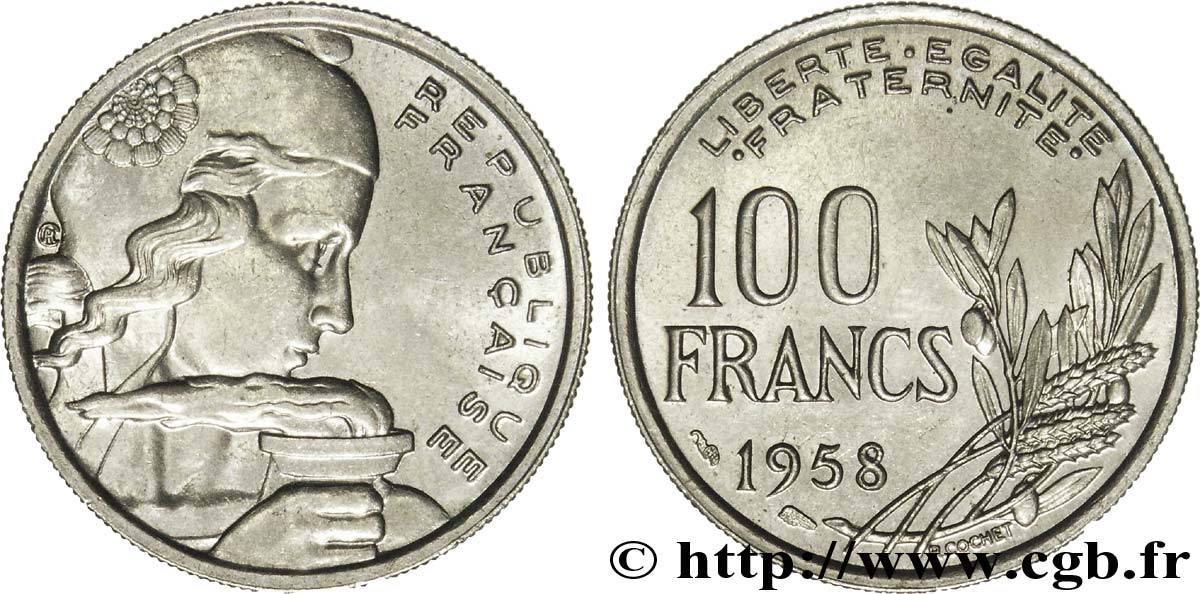 100 francs Cochet 1958  F.450/12 SPL58 