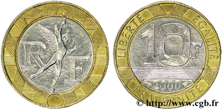 10 francs Génie de la Bastille 2000 Pessac F.375/17 VZ62 