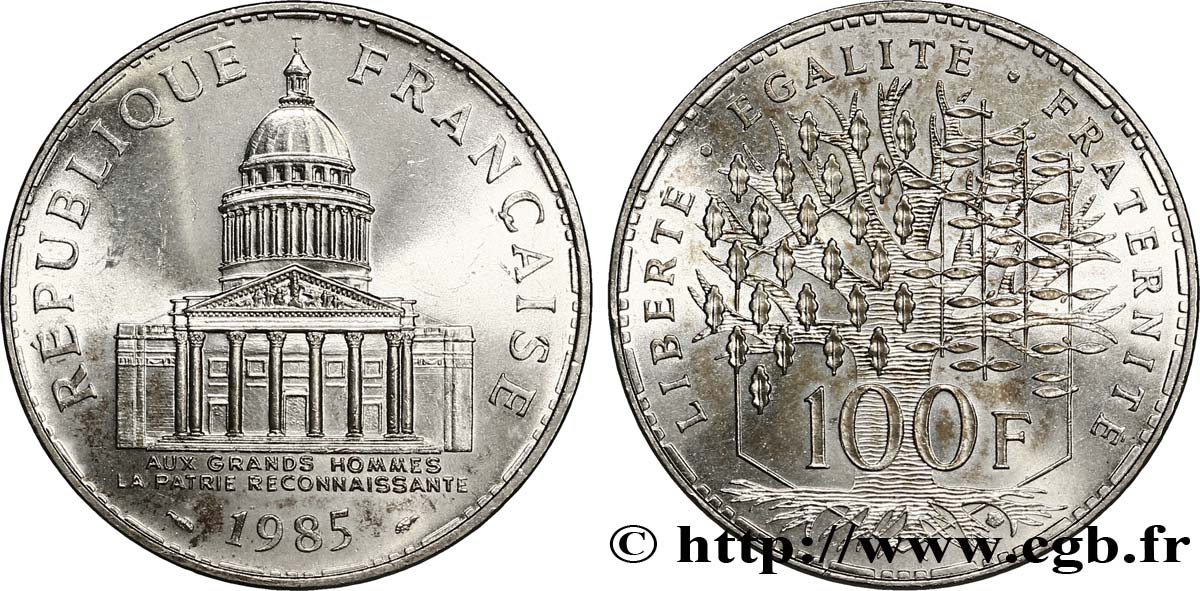 100 francs Panthéon 1985  F.451/5 AU55 