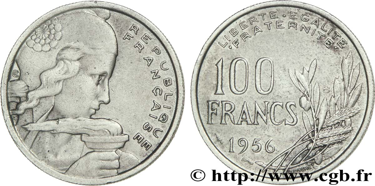 100 francs Cochet 1956 Beaumont-le-Roger F.450/9 S20 