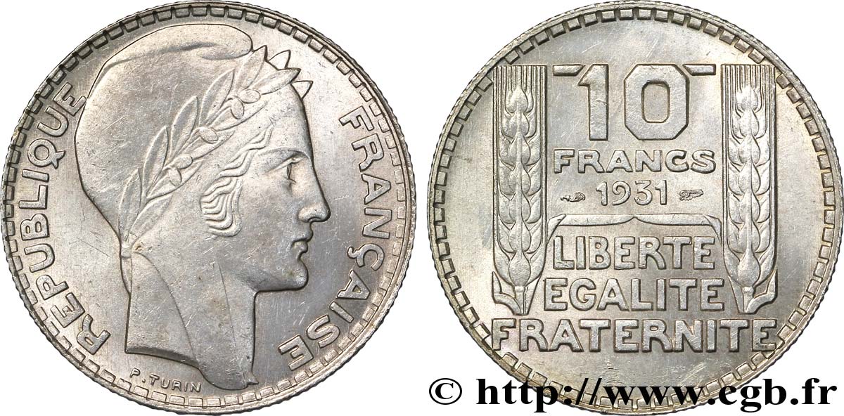 10 francs Turin 1931  F.360/4 AU58 