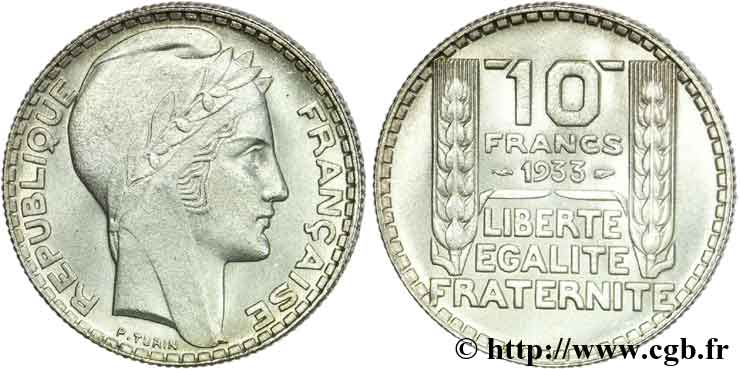 10 francs Turin 1933  F.360/6 SPL64 