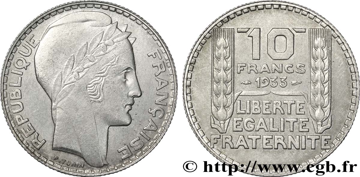 10 francs Turin 1933  F.360/6 SUP62 