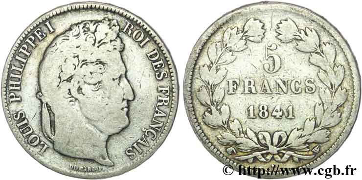 5 francs IIe type Domard 1841 Lille F.324/94 RC10 