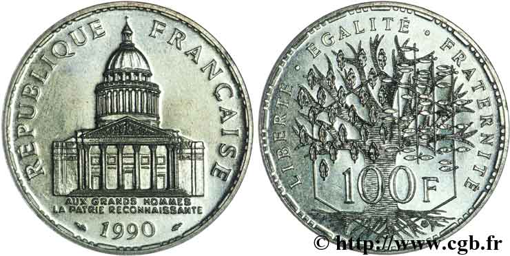100 francs Panthéon 1990 Pessac F.451/10 EBC60 