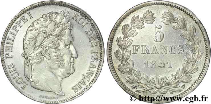 5 francs IIe type Domard 1841 Lille F.324/94 MBC40 