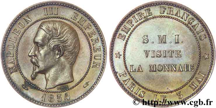 Module Dix Centimes, visite à la Monnaie de Paris 1854 Paris VG.3401  SUP 