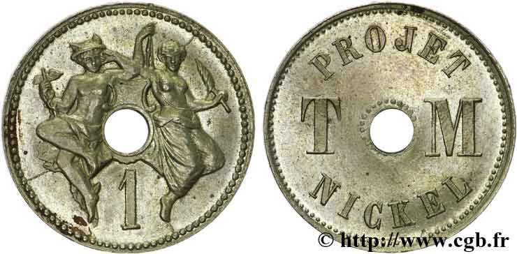 Essai de 1 centime en nickel n.d.  VG.4112  SUP58 