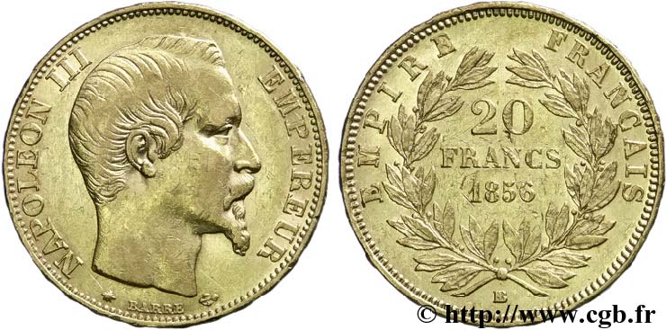 Valeur Pièce 20 Francs Or Napoléon 3 1856