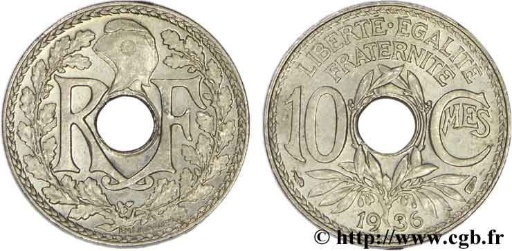10 centimes Lindauer 1936  F.138/23 VZ62 