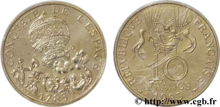 France. Conquête de l'espace - ESSAI 10 francs 1983