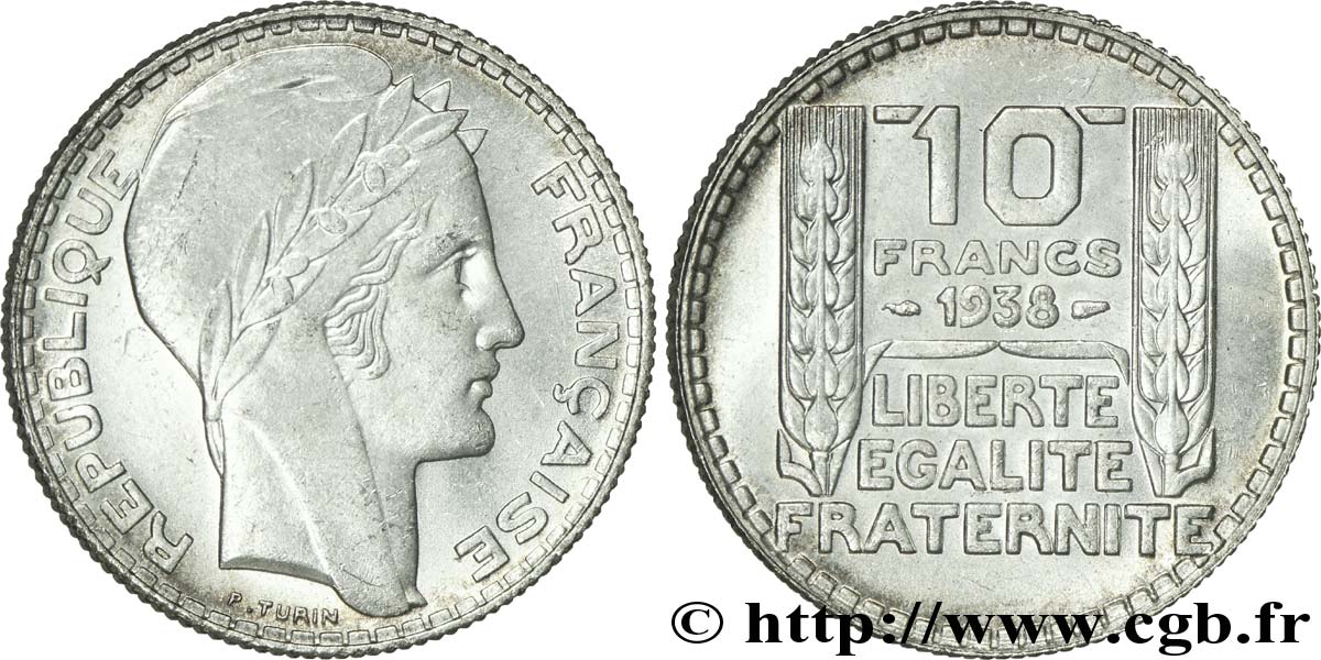 10 francs Turin 1938  F.360/9 MS61 