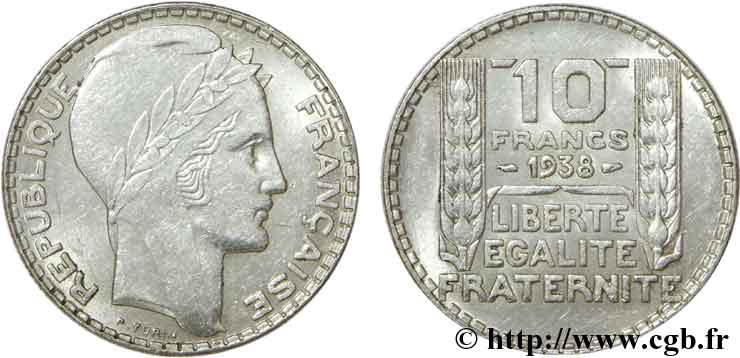 10 francs Turin 1938  F.360/9 SS53 