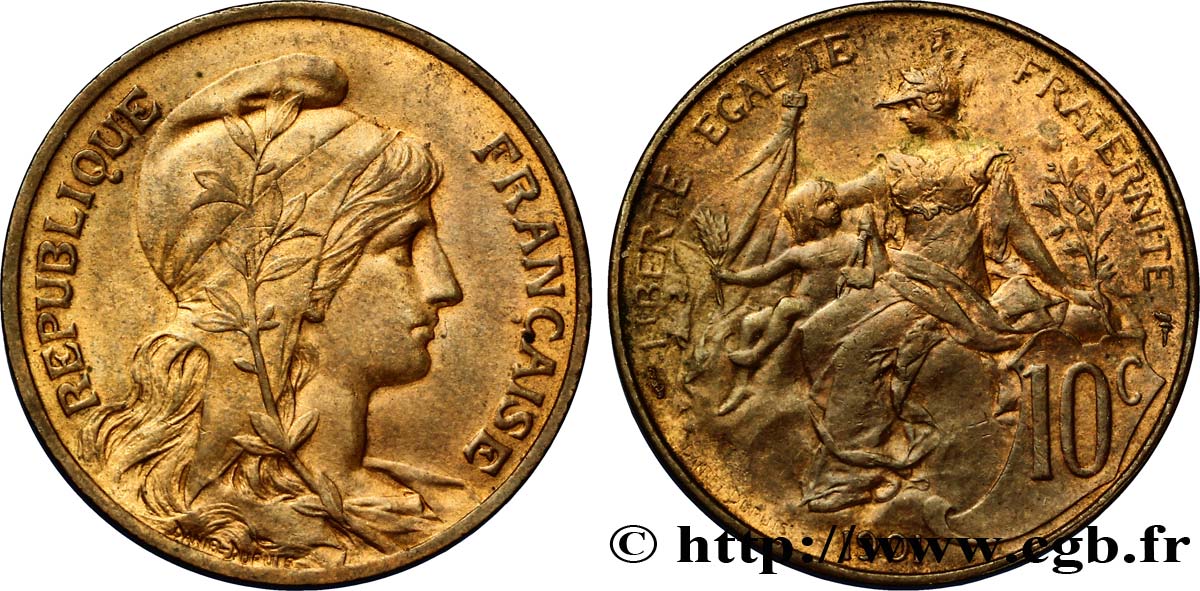 10 centimes Daniel-Dupuis 1901  F.136/10 VZ58 