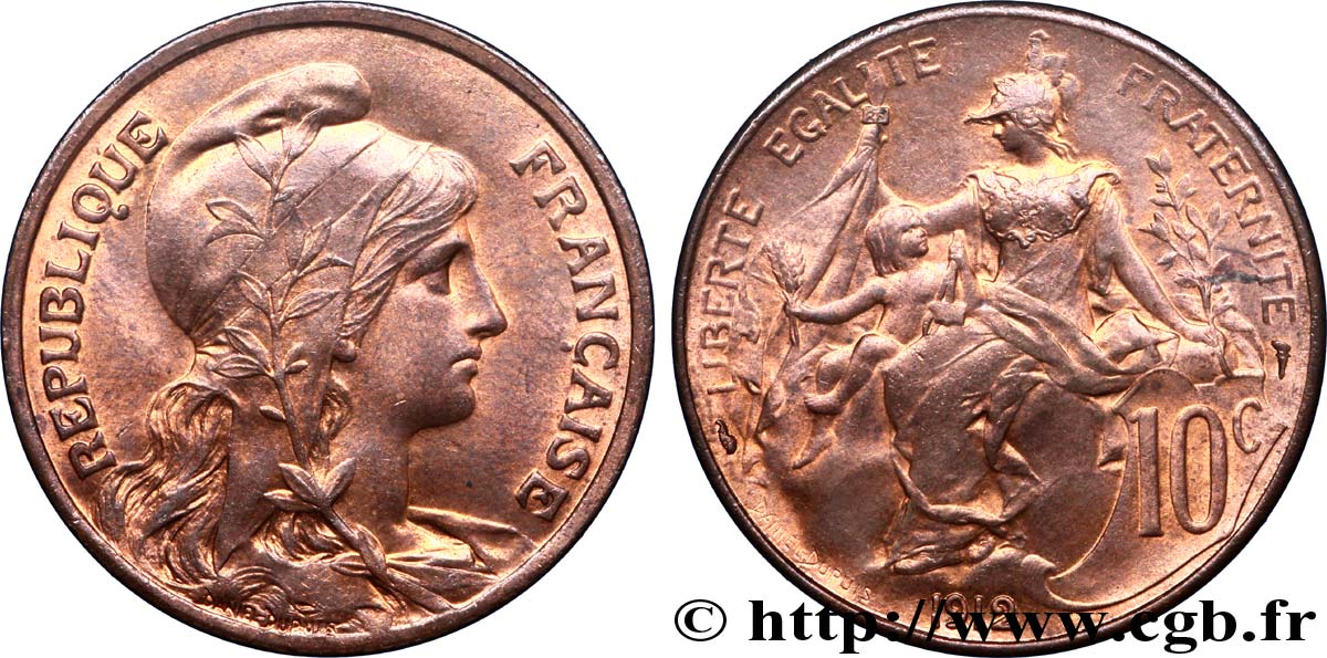10 centimes Daniel-Dupuis 1912  F.136/21 SUP60 