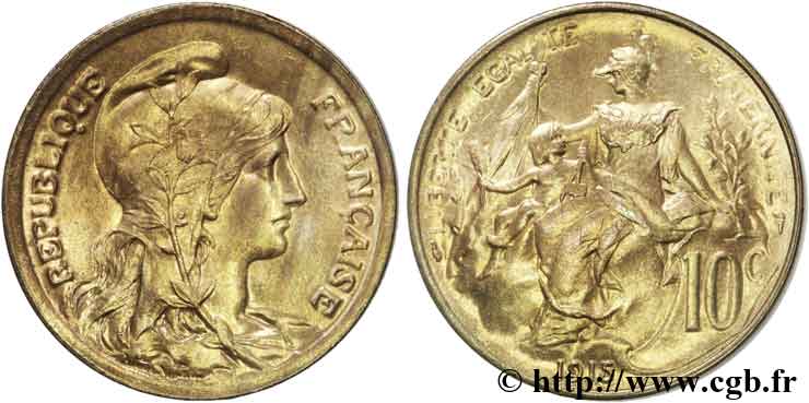 10 centimes Daniel-Dupuis 1915  F.136/25 SPL63 