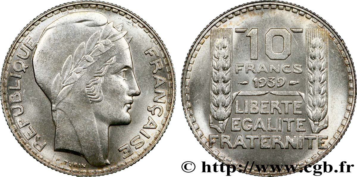 10 francs Turin 1939  F.360/10 SPL62 