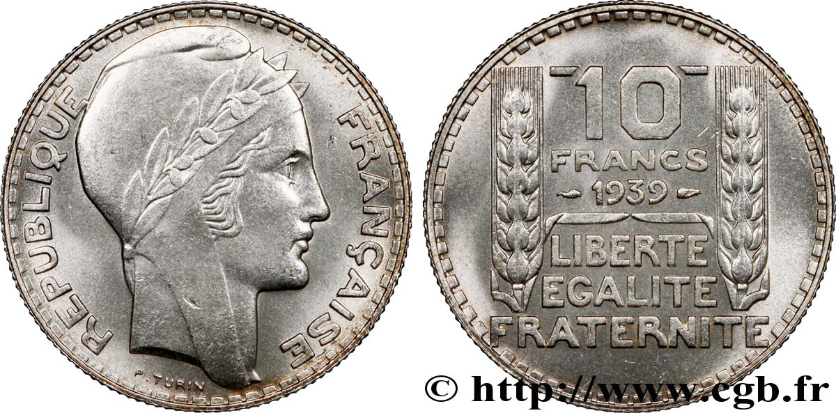 10 francs Turin 1939  F.360/10 MS61 