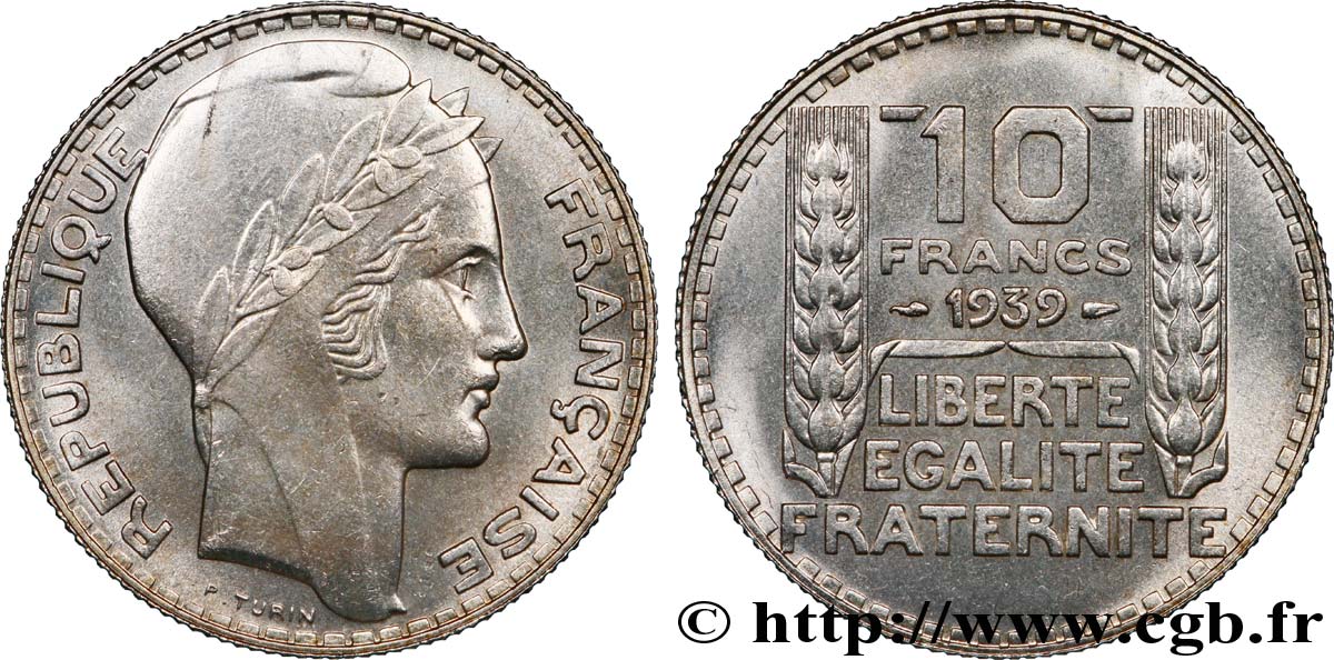 10 francs Turin 1939  F.360/10 SUP61 