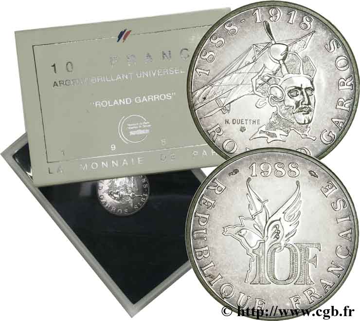 Brillant Universel 10 francs - Roland Garros 1988  F.1302 3 MS 