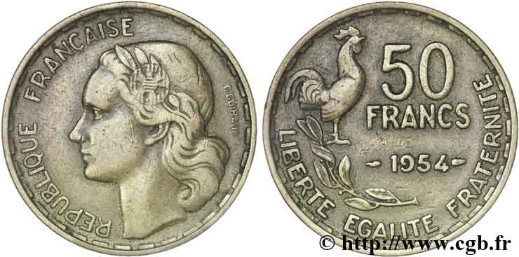 50 francs Guiraud 1954  F.425/12 XF45 