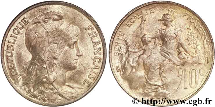 10 centimes Daniel-Dupuis 1909  F.136/18 SPL60 