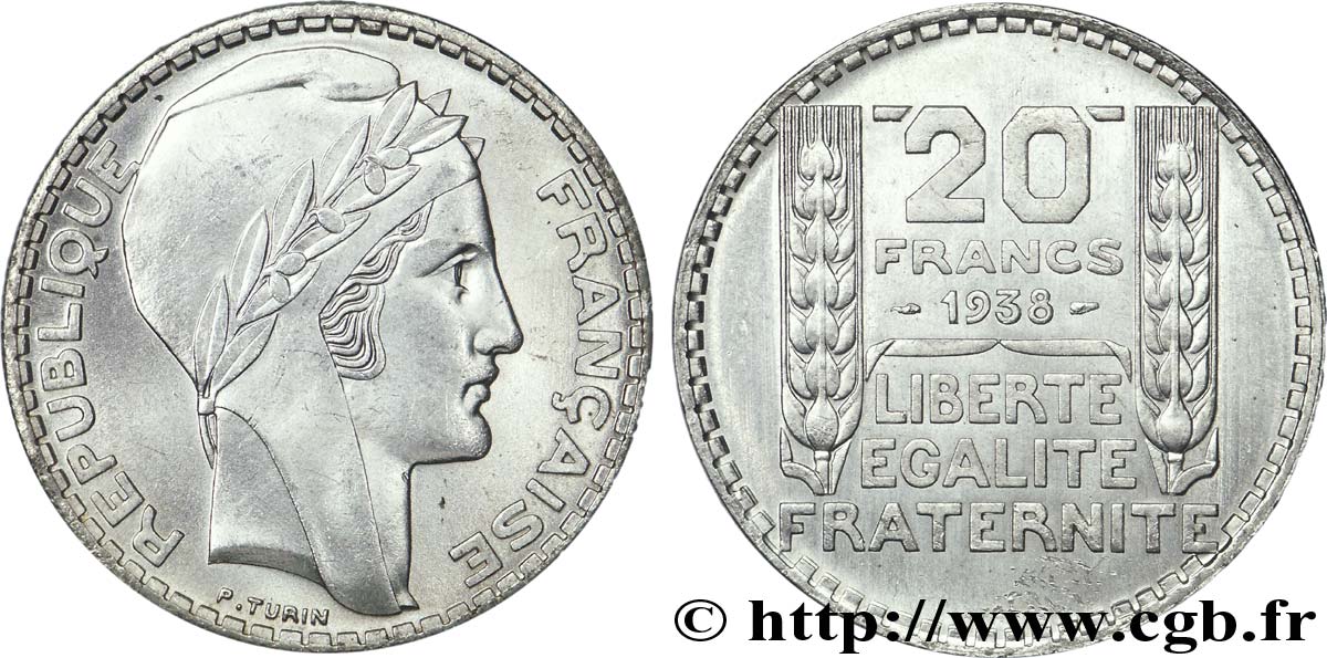 20 francs Turin 1938  F.400/9 SPL63 