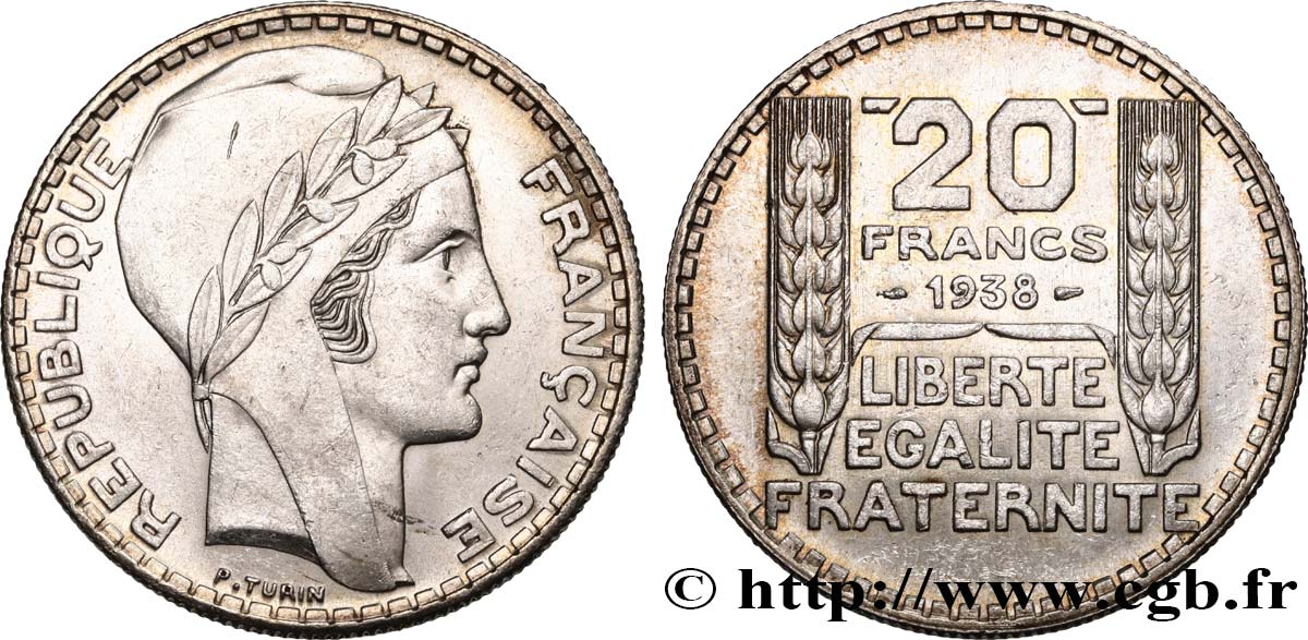 20 francs Turin 1938  F.400/9 SPL64 