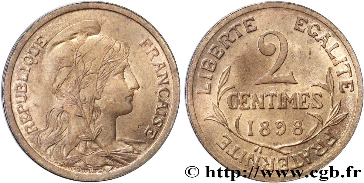 2 centimes Daniel-Dupuis 1898 Paris F.110/1 SPL63 
