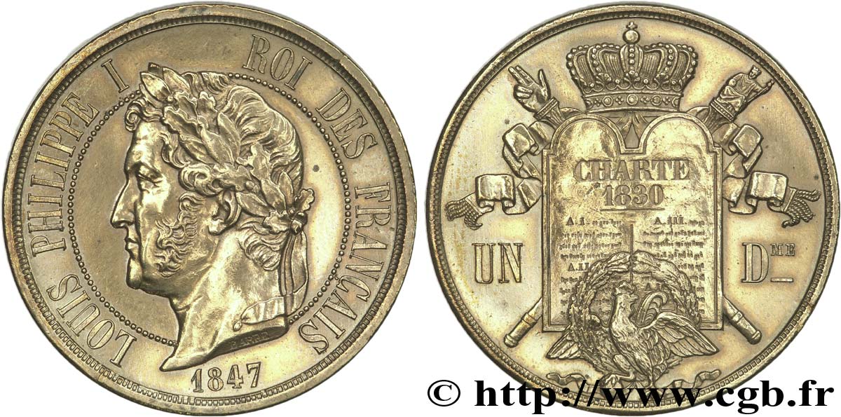Essai de un décime à la Charte 1847 Paris VG.3000  VZ 