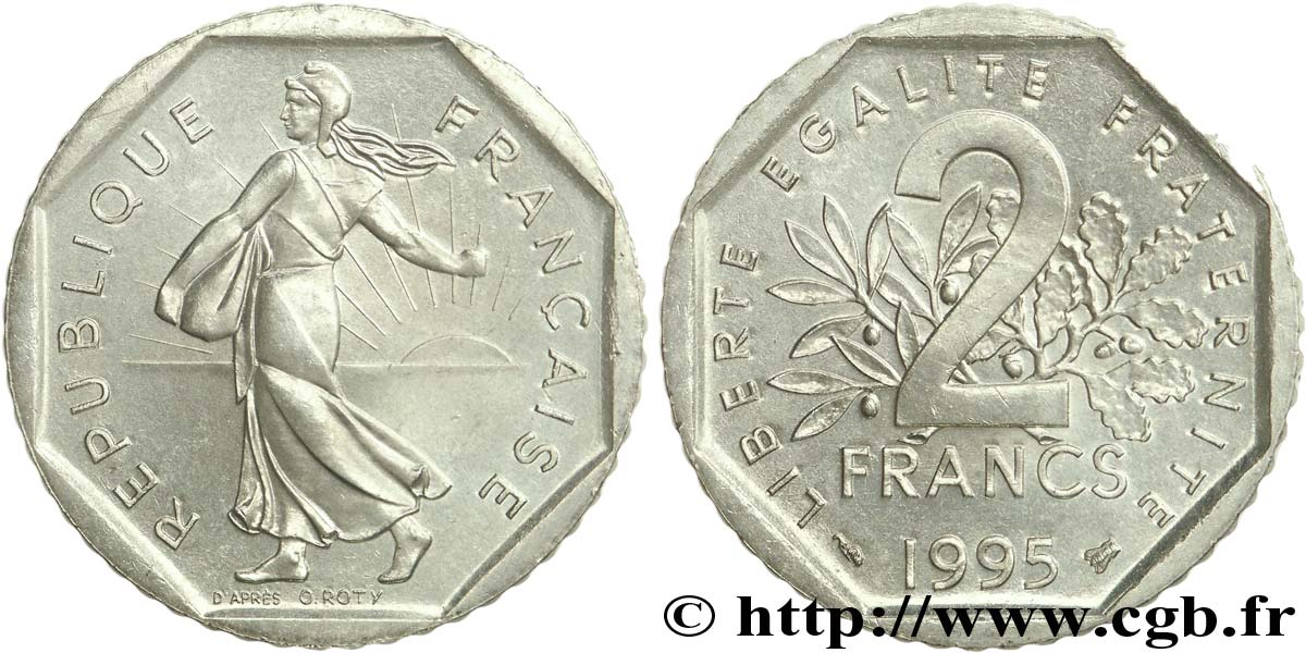 2 francs Semeuse, nickel 1995 Pessac F.272/23 SUP61 