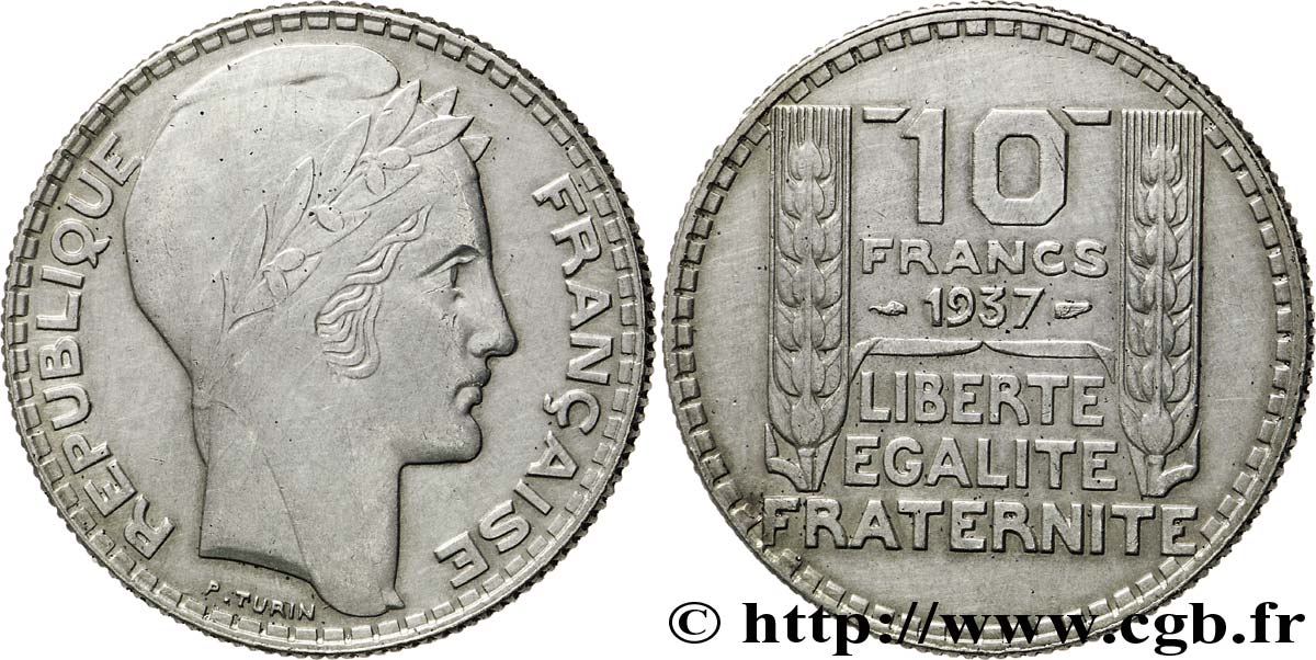 10 francs Turin 1937  F.360/8 TTB+ 