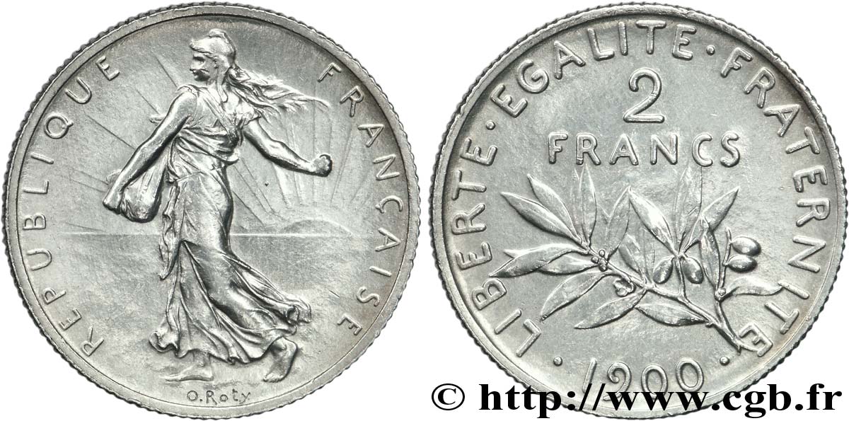 2 francs Semeuse 1900  F.266/4 AU 