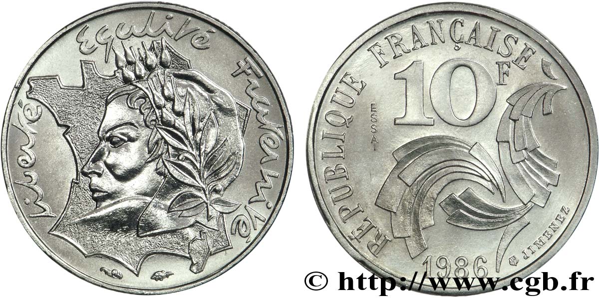 Essai de 10 francs Jimenez 1986  F.373/1 SC64 