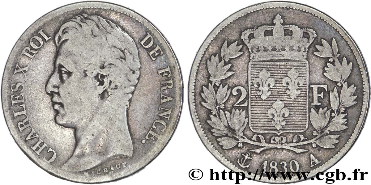 2 francs Charles X 1830 Paris F.258/62 BC20 