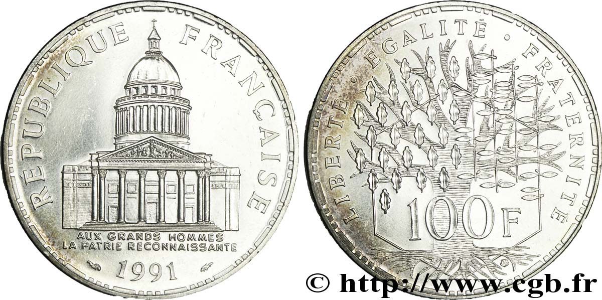 100 francs Panthéon 1991  F.451/11 SUP62 