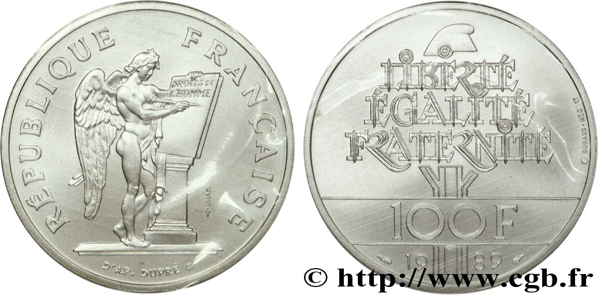 Essai de 100 francs Droits de l&nbsp;Homme 1989 Pessac F.457/1 FDC70 