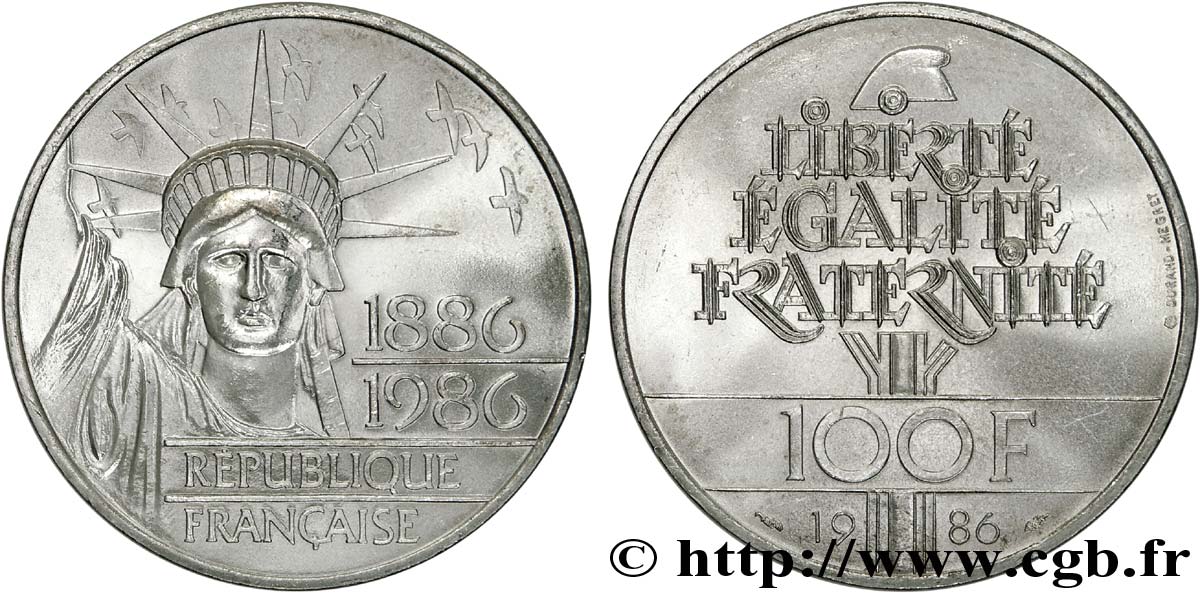 100 francs Liberté (Statue de la) 1986  F.454/2 SUP62 
