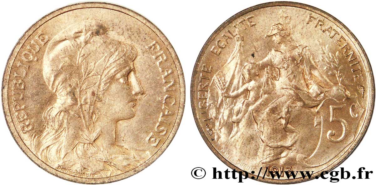 5 centimes Daniel-Dupuis 1913  F.119/25 EBC60 