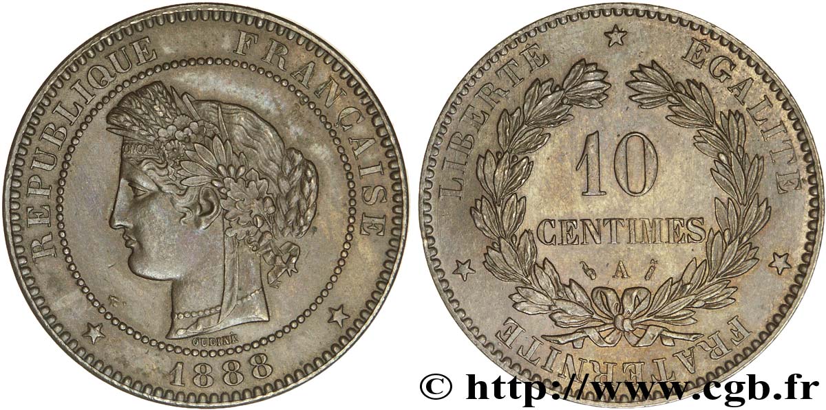 10 centimes Cérès 1888 Paris F.135/33 BB53 