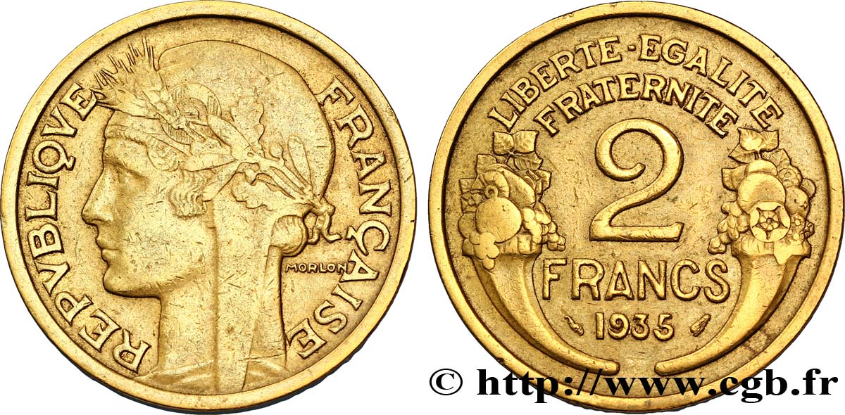 2 francs Morlon 1935  F.268/8 TTB49 